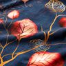 French terry Border Fabric autumn leaves | Glitzerpüppi – navy blue/peach orange,  thumbnail number 6
