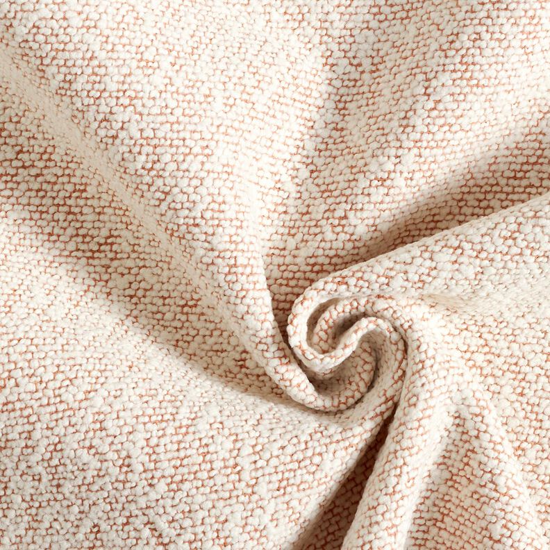 Outdoor Fabric fine bouclé – salmon/offwhite,  image number 1