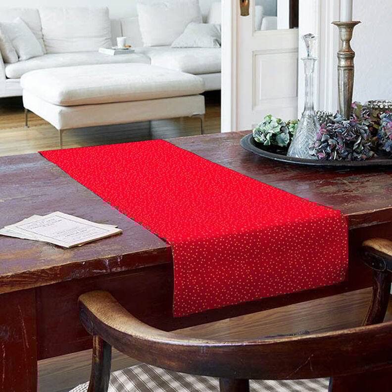 Cotton Poplin Fine Dots – red/gold,  image number 6