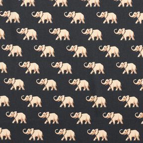 Elephants blouse fabric – black, 