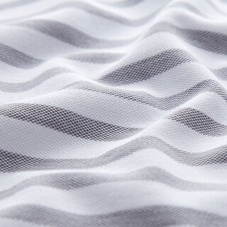 Piqué jersey stripes – white/grey, 