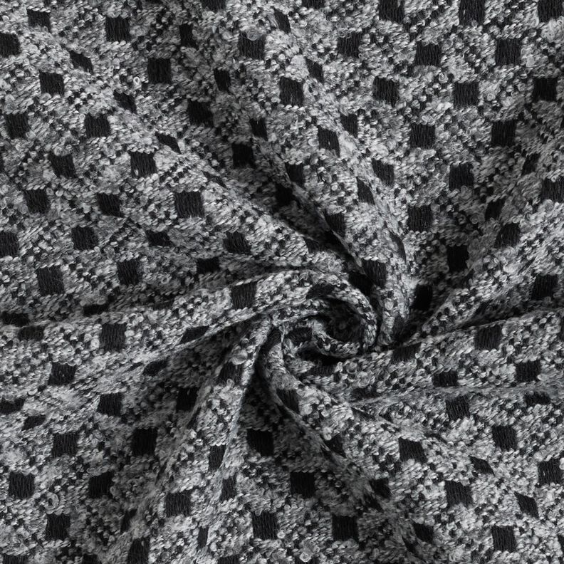 Boxes Coating Fabric – light grey/black,  image number 4