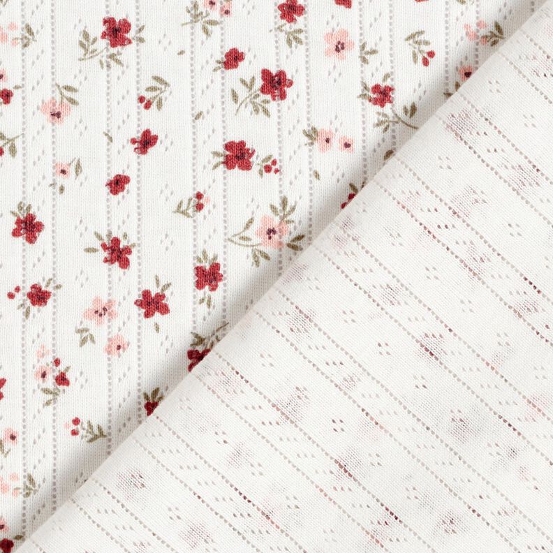Ajour Cotton Jersey little flowers – ivory, image number 4