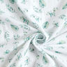 GOTS Double Gauze/Muslin Jungle Leaves | by Poppy – white/pale mint,  thumbnail number 3