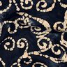 Cotton batik swirls – blue-black/sand,  thumbnail number 2