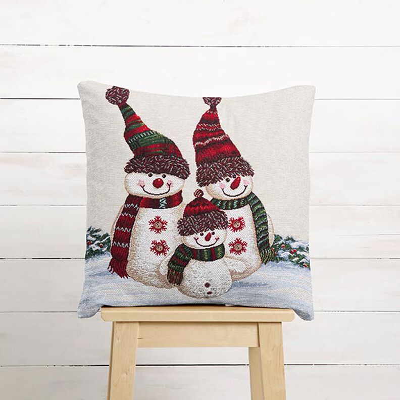 Panel Tapestry Fabric snowman trio – light beige, image number 5