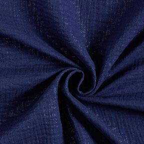 Double Gauze/Muslin Fine Glitter Dots| by Poppy – navy blue, 