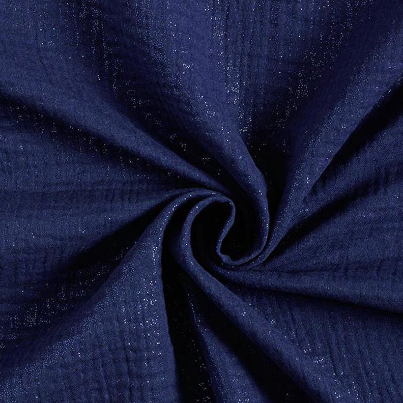 Double Gauze/Muslin Fine Glitter Dots| by Poppy – navy blue,  image number 1