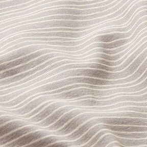 Narrow Stripes Cotton Jersey – light grey | Remnant 70cm, 