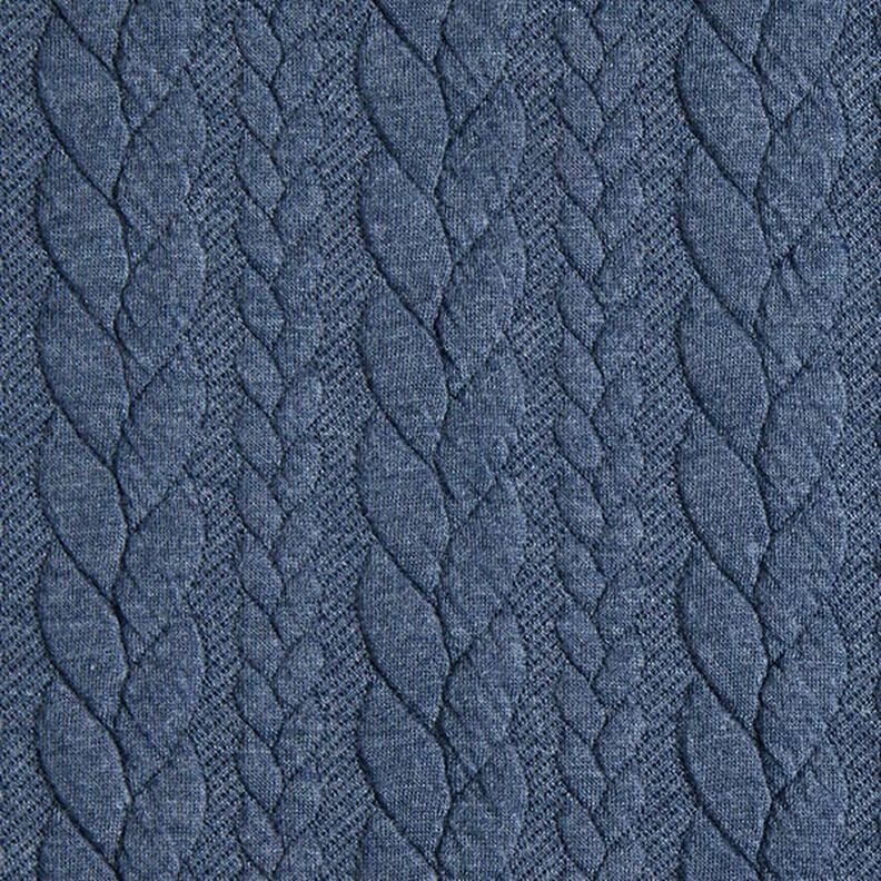 Cabled Cloque Jacquard Jersey – denim blue,  image number 1