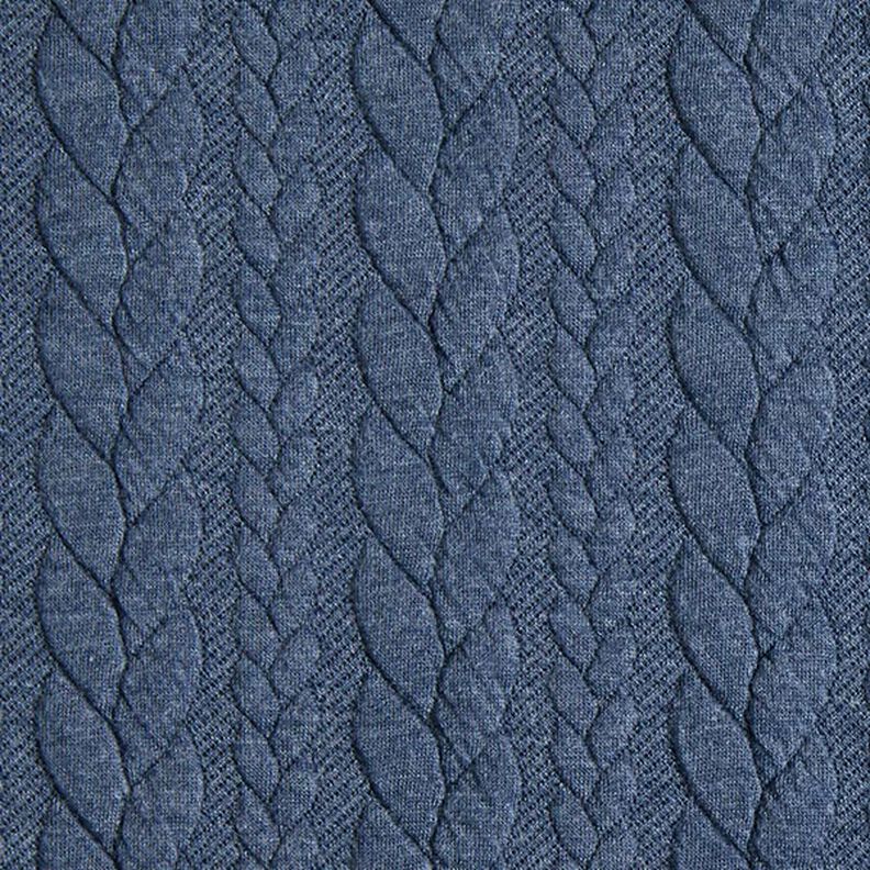 Cabled Cloque Jacquard Jersey – denim blue,  image number 1