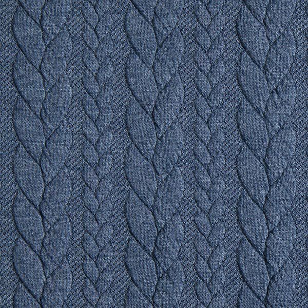 Cabled Cloque Jacquard Jersey – denim blue,  image number 1