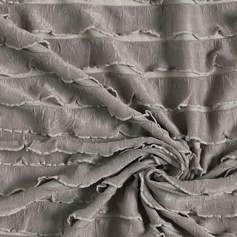 Horizontal Stripes Batik Ruffled Jersey – dark taupe,  image number 3