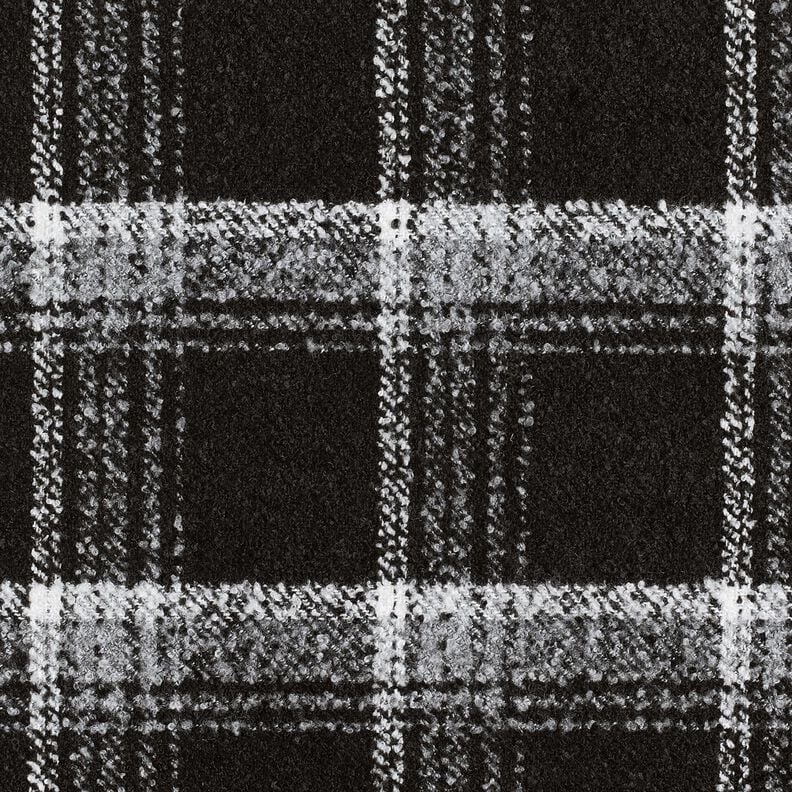Coat Fabric Boulcé check – black/white, image number 2