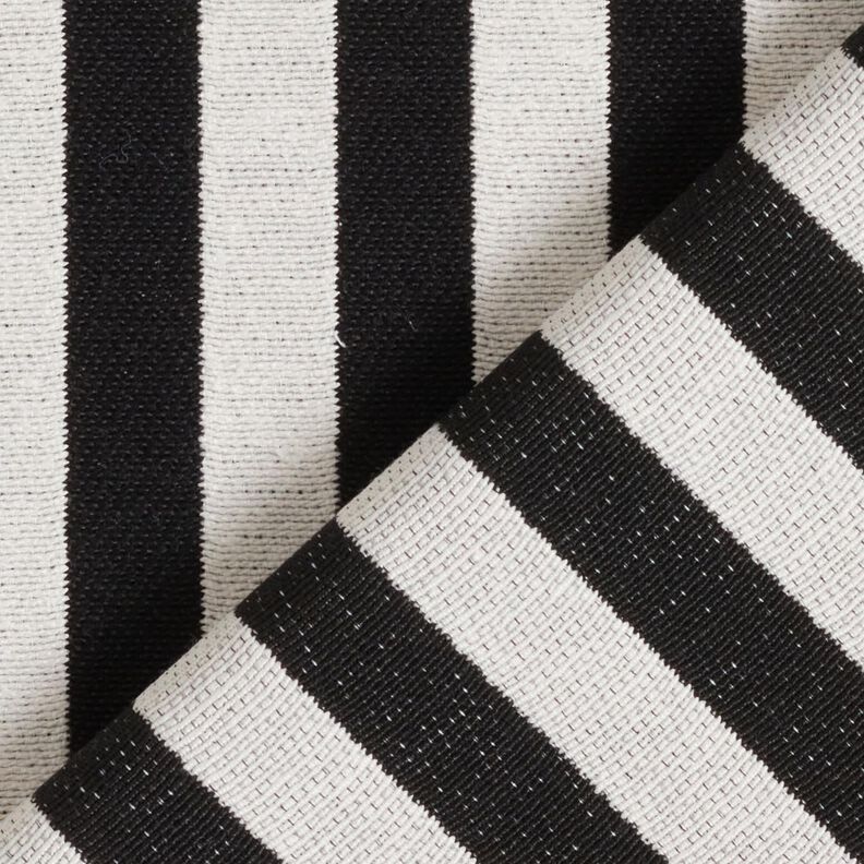 Decor Fabric Jacquard broad stripes – ivory/black,  image number 4