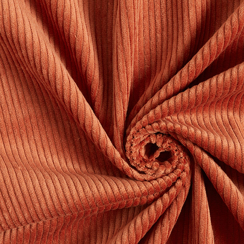 Chunky Corduroy pre-washed Plain – terracotta,  image number 1