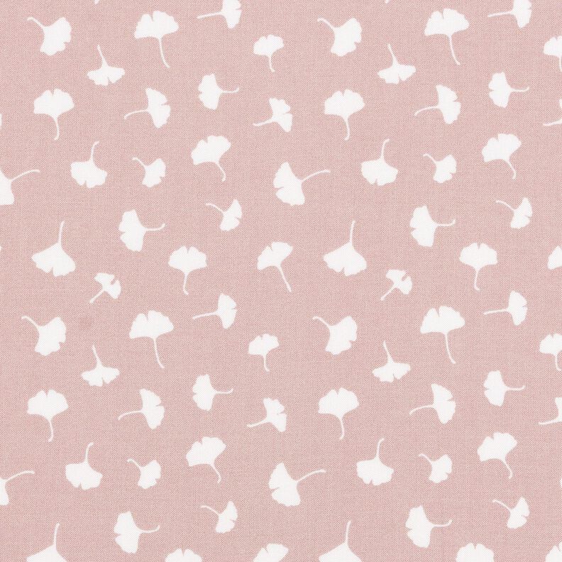 Ginkgo leaves bamboo fabric – light dusky pink,  image number 1