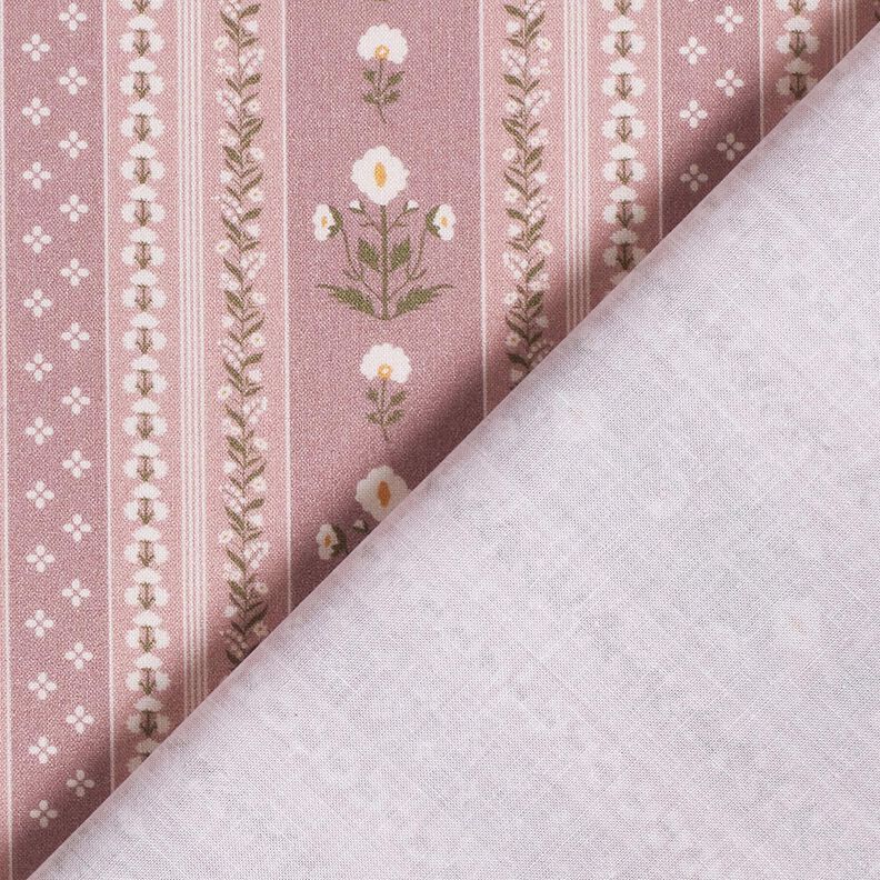 Cotton Poplin flower garlands – dusky pink/offwhite, image number 4
