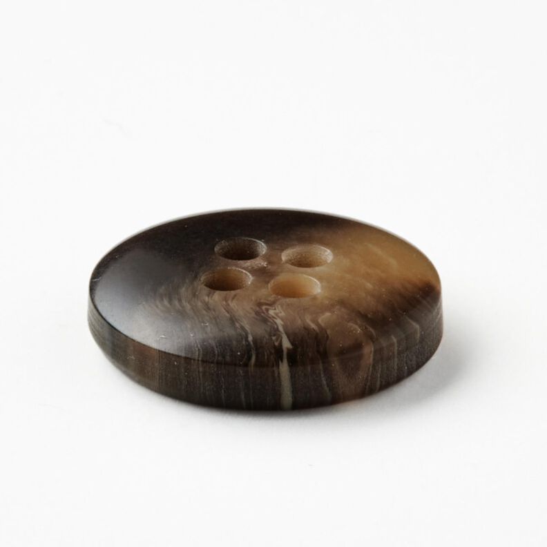 4-hole button round [Ø 15 mm] – black brown,  image number 3