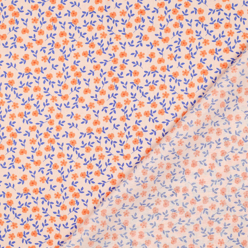 GOTS Cotton Poplin Ditsy Flowers | Poppy Fabrics – natural/peach orange,  image number 5