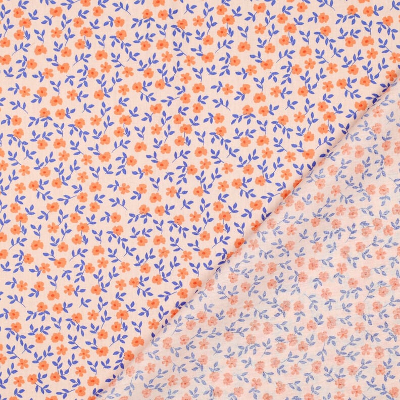 GOTS Cotton Poplin Ditsy Flowers | Poppy Fabrics – natural/peach orange, image number 5