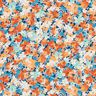 viscose fabric speckled flowers – terracotta/blue,  thumbnail number 1