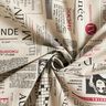 Decor Fabric Half Panama international newspaper – natural/black,  thumbnail number 3