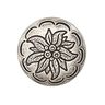 Floral Tendrils Costume Button - antique silver metallic,  thumbnail number 1