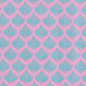 Coated Cotton Abstract Fans – pink/aqua blue,  thumbnail number 1