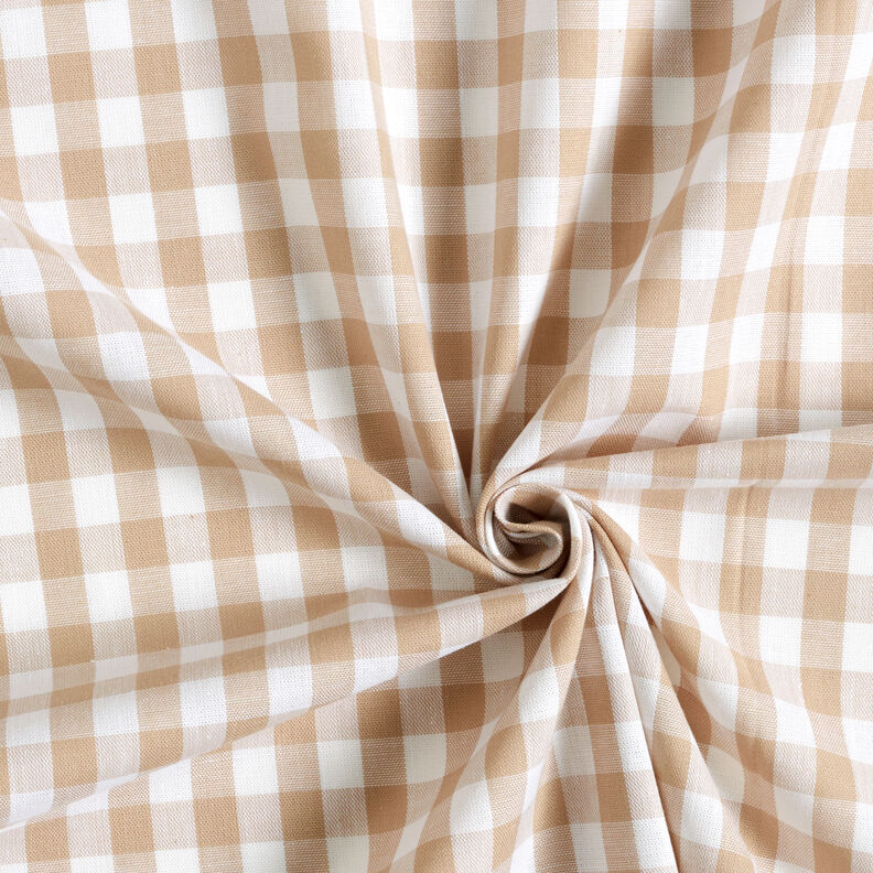 Cotton Vichy check 1 cm – anemone/white,  image number 3