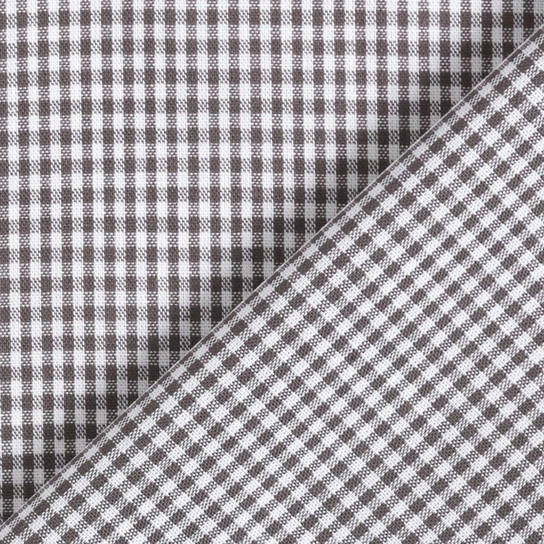 Cotton Poplin Mini check – stone grey/white,  image number 4