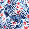 Swimsuit Fabric Flowers and palm fronds – white/indigo,  thumbnail number 2
