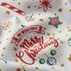 Decor Fabric Half Panama Merry Christmas – natural,  thumbnail number 2