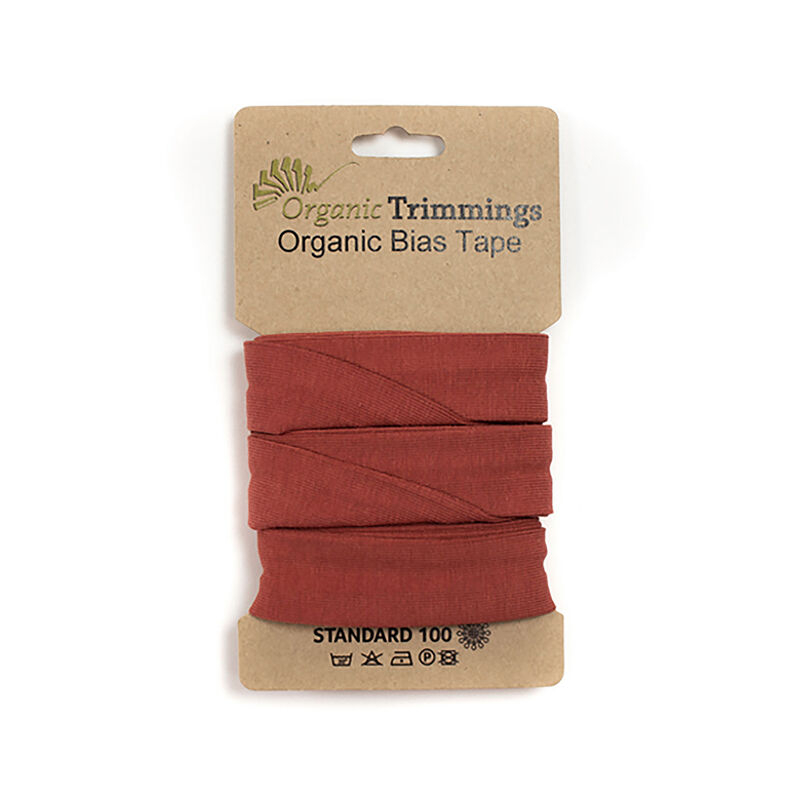 Bias binding Organic Cotton Jersey [3 m | 20 mm]  – terracotta,  image number 1