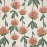 Decor Fabric Half Panama flowering clover – red/light taupe,  thumbnail number 1