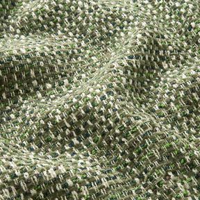 Upholstery Fabric colourful bouclé look – dark pine/cream, 