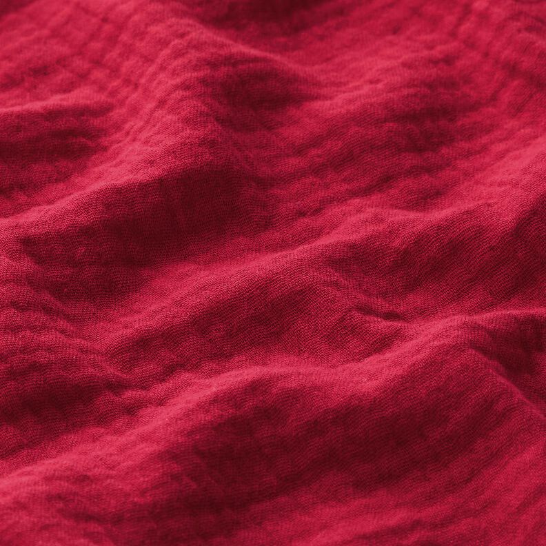 GOTS Double Gauze/Muslin | Tula – carmine,  image number 4