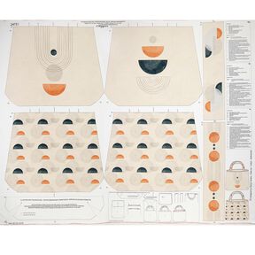 Bags Panel Canvas Scandi color sheets – natural/curry yellow, 