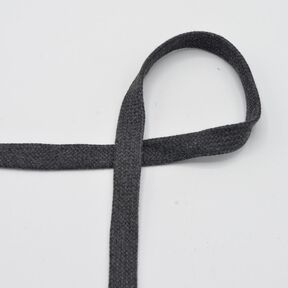 Flat cord Hoodie Cotton Mottled [15 mm] – anthracite, 