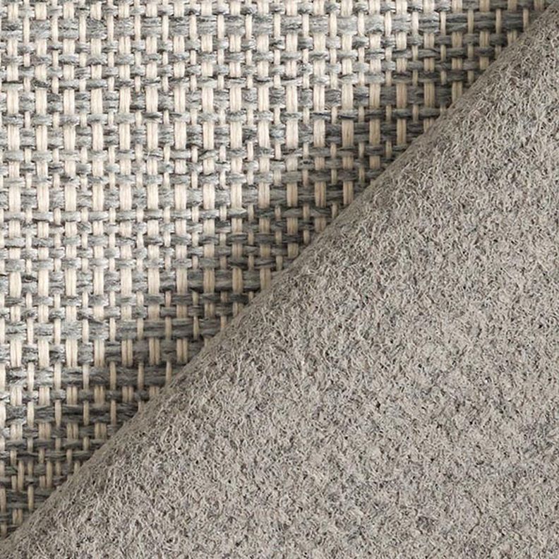 Coarse Texture Upholstery Fabric – light grey | Remnant 80cm,  image number 3
