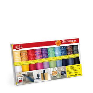 Deco Stitch sewing thread set 70 [20 bobbins each 70m] | Gütermann, 