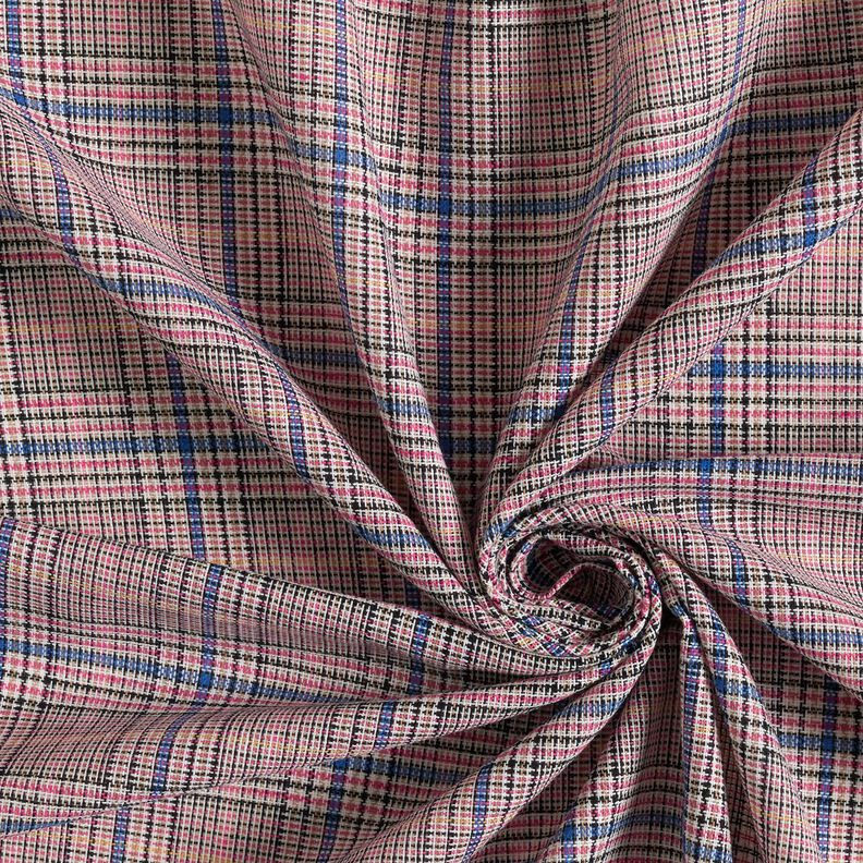 Cotton Blend fine check print – intense pink/royal blue,  image number 3