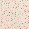 Decor Fabric Half Panama scattered mini hearts – natural/red,  thumbnail number 1