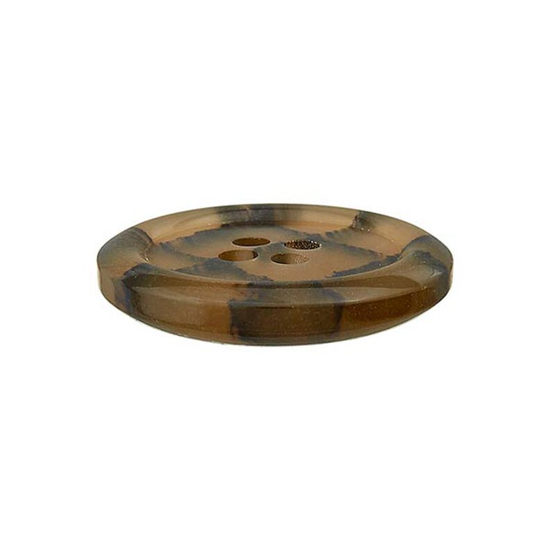 4-Hole Polyester Button Recycling – bronze/dark brown,  image number 2