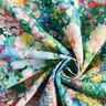Decor Fabric Canvas Painted Flowers – green/pink,  thumbnail number 2