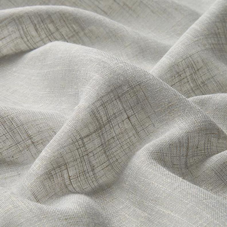 Curtain Fabric Voile Linen Look 300 cm – light grey,  image number 2
