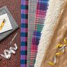 Coat fabric cotton mix Glen check – white/midnight blue,  thumbnail number 6