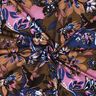 French Terry Painted Flowers Digital Print – indigo/chestnut,  thumbnail number 3