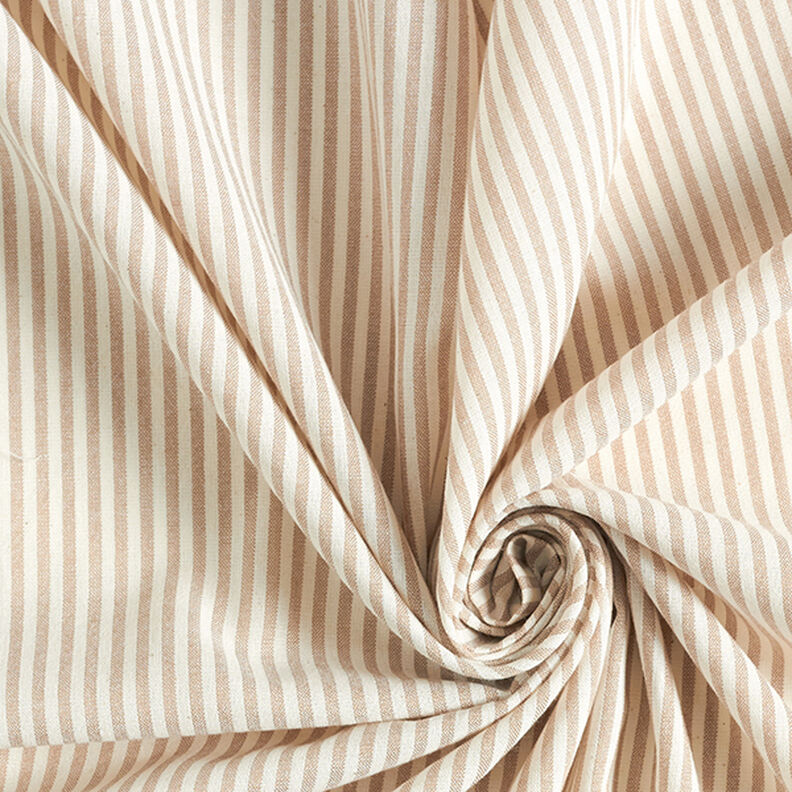 Cotton Viscose Blend stripes – beige/offwhite,  image number 3