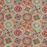 Decor Fabric Tapestry Fabric flower tiles – sky blue/carmine,  thumbnail number 1